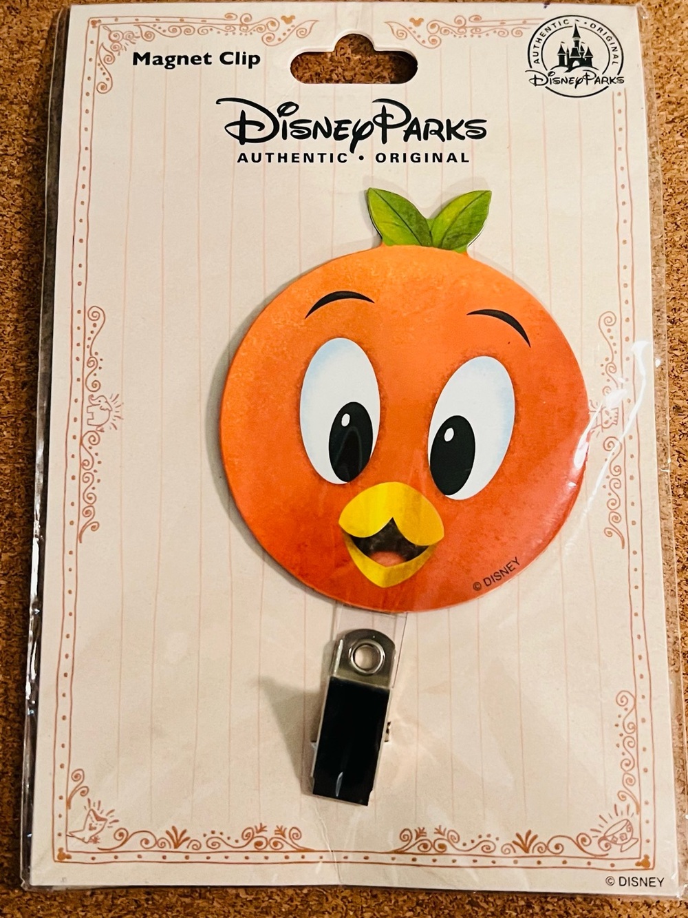 Disney Parks Orange Bird Magnet Clip - Orange, Yellow, Green, Black, White